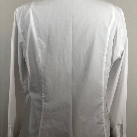 Javelin Blouse Women White Front Collared RufflesSize14 Long Sleeve Buttons =O - Picture 6 of 12